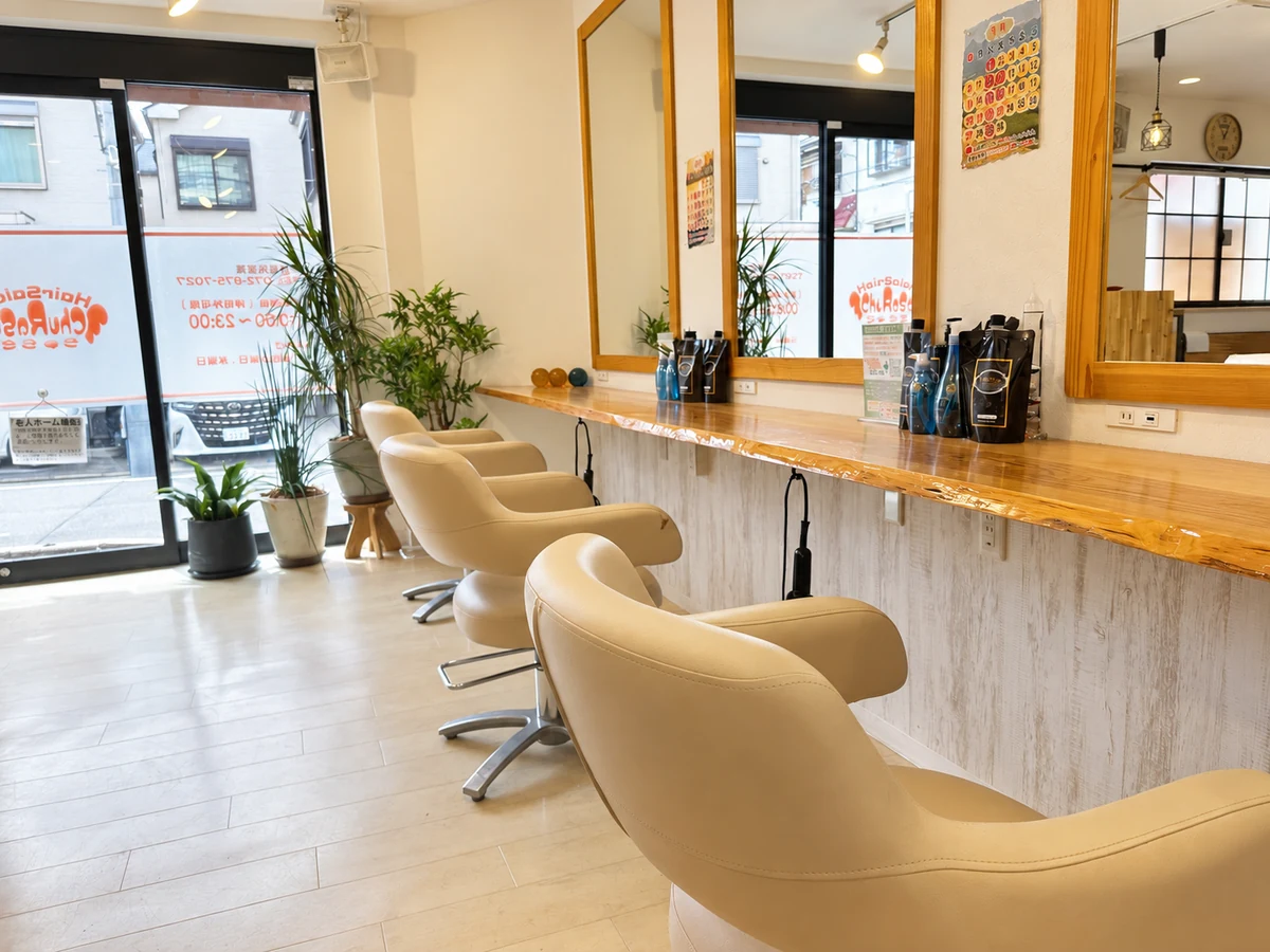 HairSalon ChuRaSaのChuRaパス案内で使用する店内写真